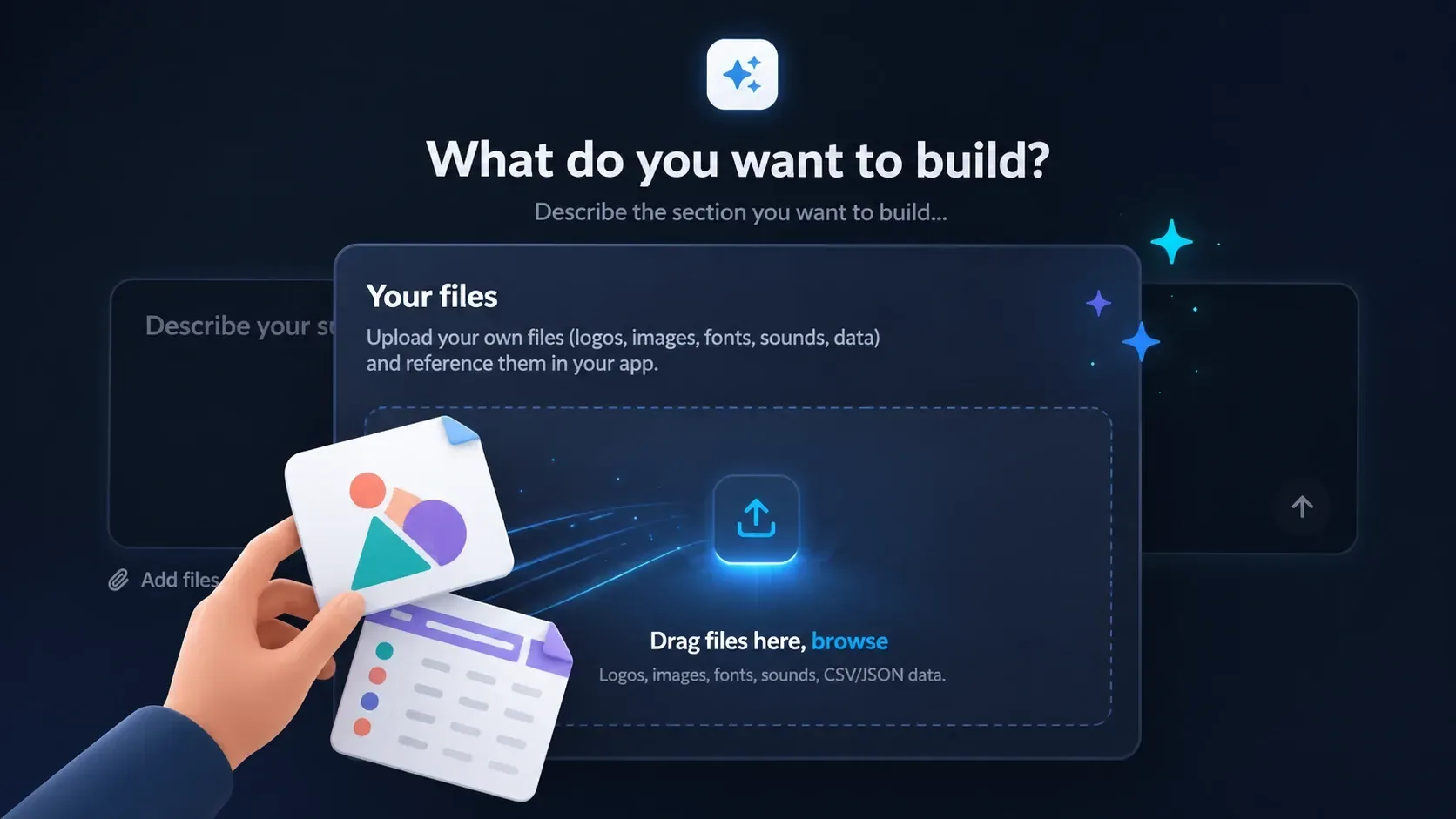 AI Extension Builder: upload your own files
